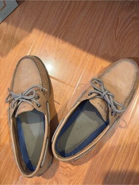 Pre Own Sperry Top-Sider Leather Authentic Boat Shoes Tan/Brown- Size 12